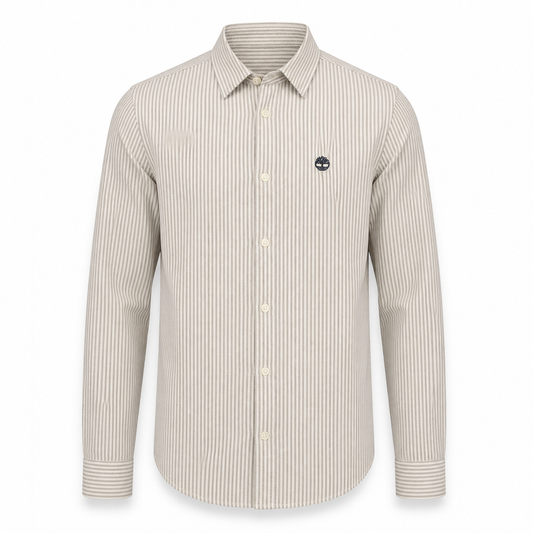 Chemise Timberland Rayée — Taupe clair