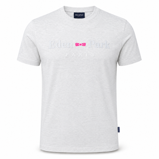 Eden Park T-Shirt Premium GRIS CLAIR CHINÉ