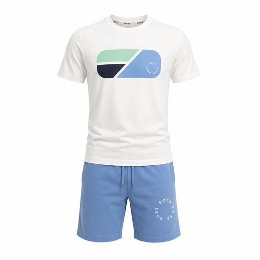 Ensemble BOSS Blanc Color-Block
