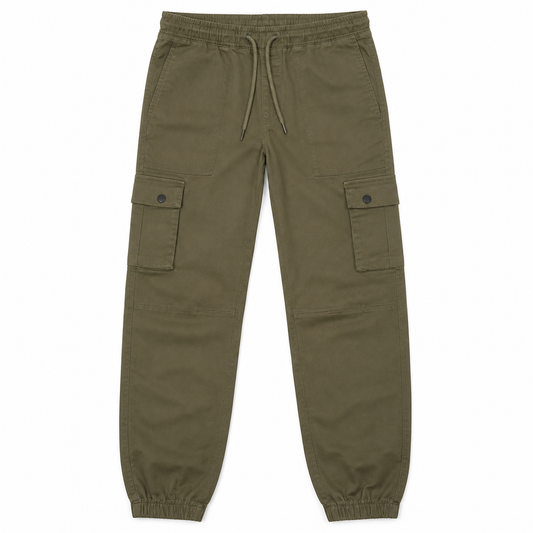 Jogger Cargo Pantalon — Vert Militaire
