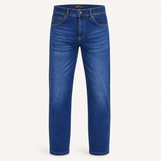 Jean LORO PIANA Stretch Coupe Droite – Bleu