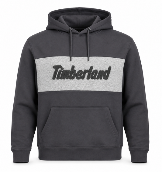 Hoodie Timberland Brodé — Gris Anthracite
